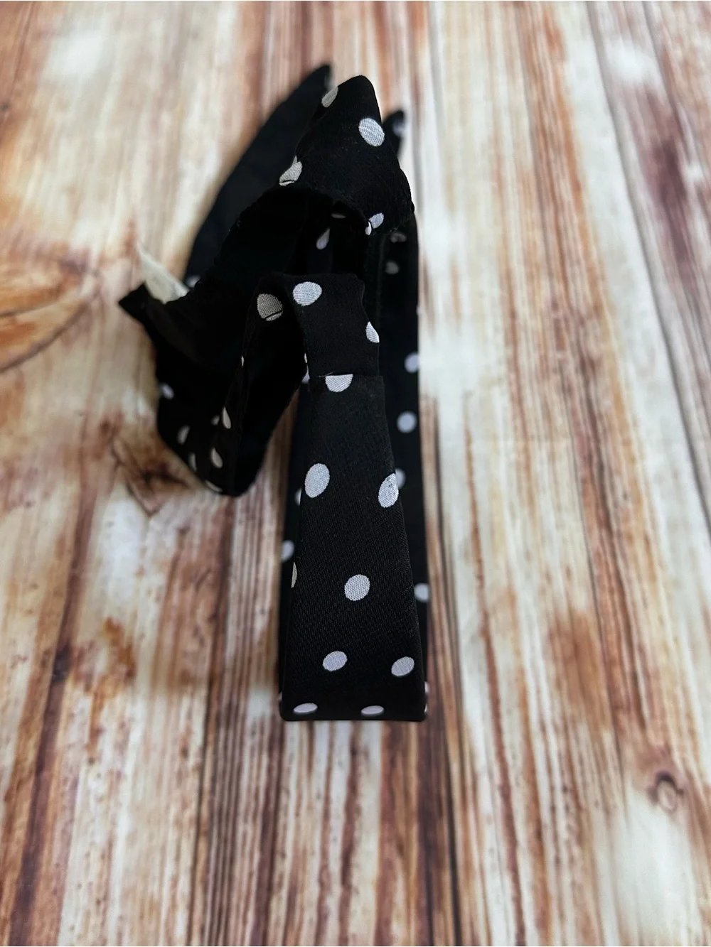 Vintage Target Retro Black Polka Dot Scarf Tie Headband NWT